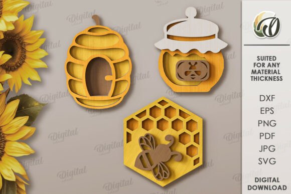 3D Bee Tiered Tray Decor: A Digital Blueprint for Creative Spaces