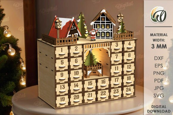 3D Christmas Advent Calendar Laser Cut: A Creative Digital Solution for the Holidays