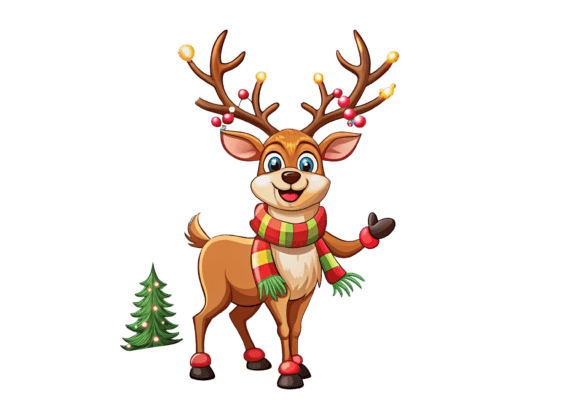 3D Deer Reindeer Flat PNG File: A Practical Asset for Modern Designers