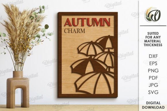 3D Fall Wall Sign Laser Cut: Digital Design