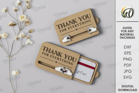 3D Gift Card Holder with Slider Design