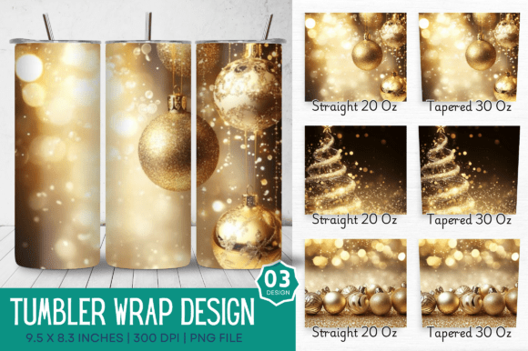 3D Gold Christmas Sublimation Tumbler: Elevating Holiday Craft Projects