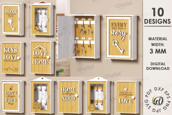 3D Key Organizer Box Laser Cut Bundle: A Digital Toolkit for Creators and Organizers