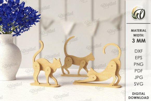 3D Standing Animal Laser Cut Designs