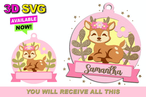Baby Name Sign Deer 3D SVG: Creative Guide