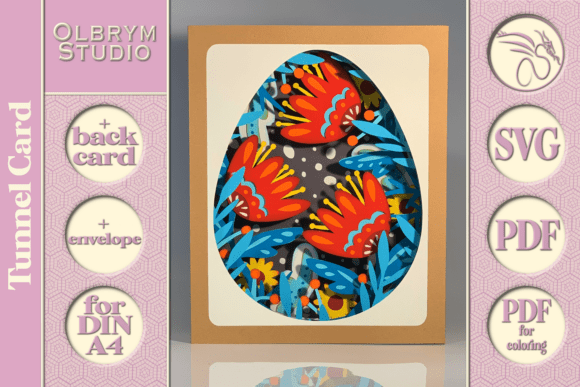 Bring Easter Joy with the Magic Flowers Tunnel Card 3D SVG