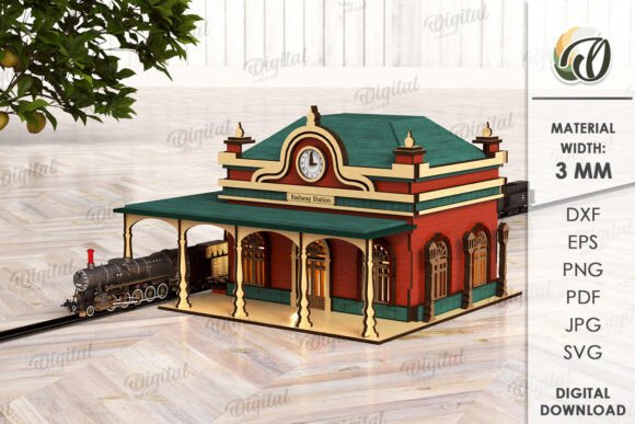 Bringing Miniature Worlds to Life: The Art of 3D Railway Station Laser Cut Designs