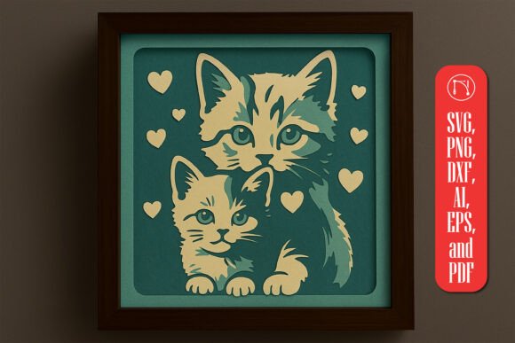 Bringing Whimsy to Life: The Magic of the 3D Cat Shadow Box SVG Cut File