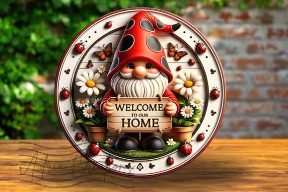 Bringing Whimsy to Life: The Versatility of the 3D Gnome Welcome Sign Sublimation Png