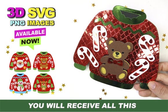 Christmas Ugly Sweater 3D SVG: A Festive Design Asset