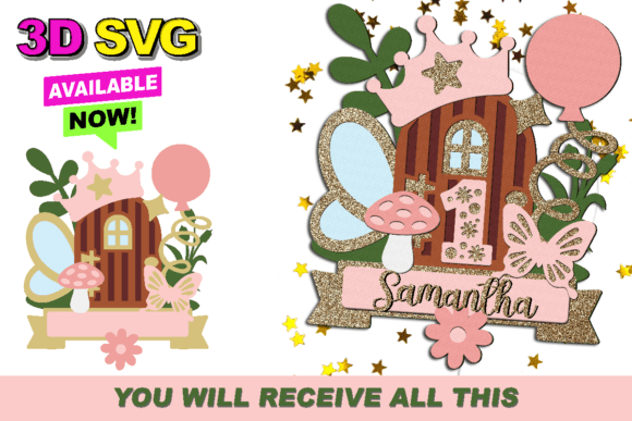 Fairy Door Cake Topper 3D SVG Guide