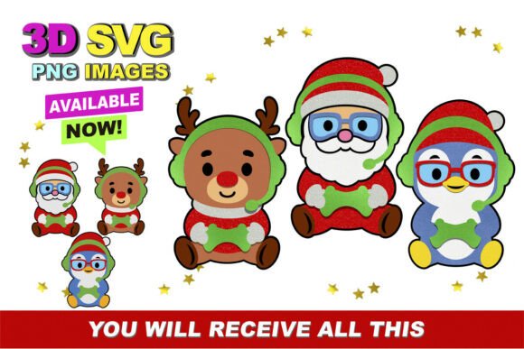 Gamer Christmas 3D SVG: A Festive Design Asset