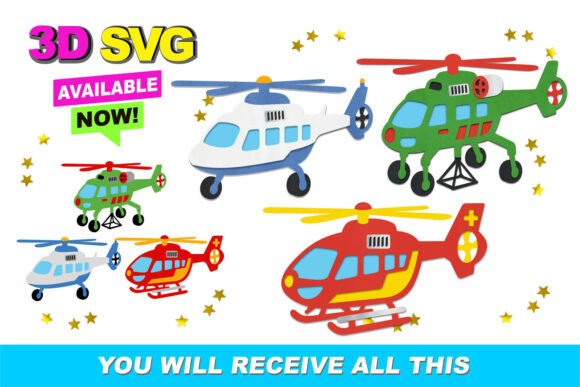Helicopter Elements 3D SVG: A Strategic Asset for Digital Creators