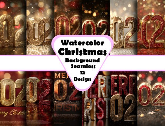 Luxury Christmas 3D Backgrounds Bundles