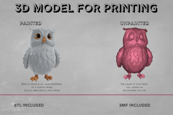 Realistic Owl 3D Print Model: Bringing Woodland Charm to Your Creative Workspace