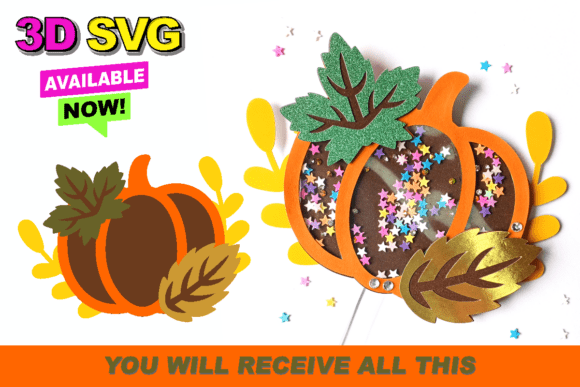 Shaker Pumpkin Thanksgiving 3D SVG
