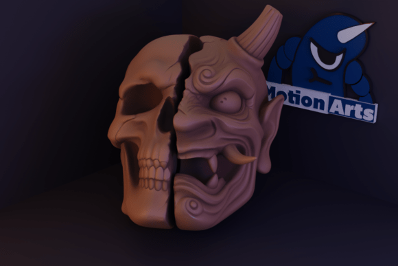 Split Mask 3D Model for 3D Printing