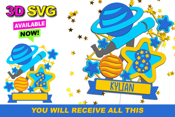 Stars Gazer Cake Topper 3D SVG: A Designer's Guide