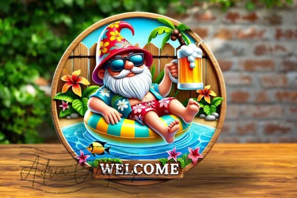 Understanding the 3D Gnome Summer Round Sublimation Png for Crafting Projects
