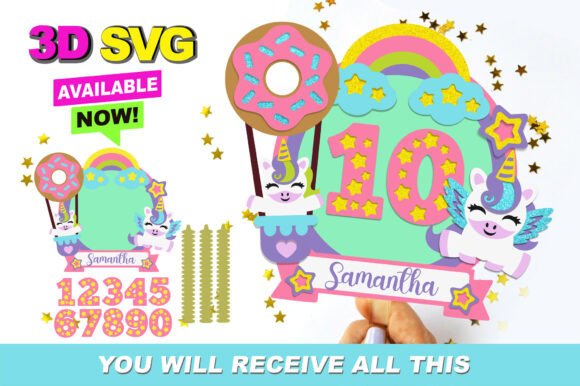 Unicorn Cake Topper 3D SVG: A Creative Solution for Custom Celebrations